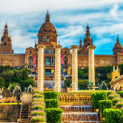 BARCELONA, CATALONIA, SPAIN - 25 MARCH, 2017:  the Palau National, National Palace, National Art Museum of Catalonia
