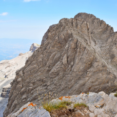 Mytikas, the highest peak of Olympus, Greece.
