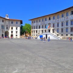 Historical buildings in Knights Square (Piazza dei Cavalieri), Pisa, Tuscany, Italy