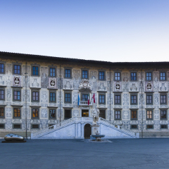 Facade of Knight's Square, or Palazzo della Carovana in Pisa_Tuscany, Italy