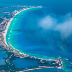 Cancun from the sky