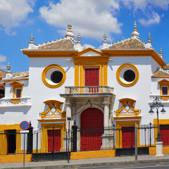 Seville Real Maestranza bullring plaza toros de Sevilla in andalusia Spain