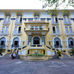 HO CHI MINH CITY, VIETNAM -6 MAR 2017- View of the Fine Arts Museum of Ho Chi Minh City in Saigon.