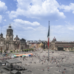 Zocalo, Square of Constitution, Mexico City, DF, the capital of Mexico