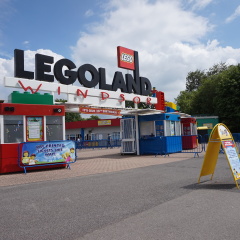 LEGOLAND, WINDSOR, UK - APRIL 30, 2016: Early morning before the crowds arrive at the Legoland entrance
