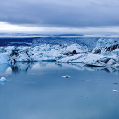 Icebergs in Jokulsarlon Lagoon, Iceland.