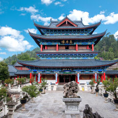 云南省丽江木府建筑风光