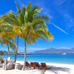 Nice beaches in Hon Tre island of Vietnam.