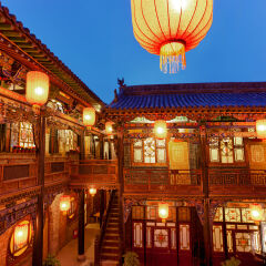 Traditional Chinese courtyard in Pingyao, China