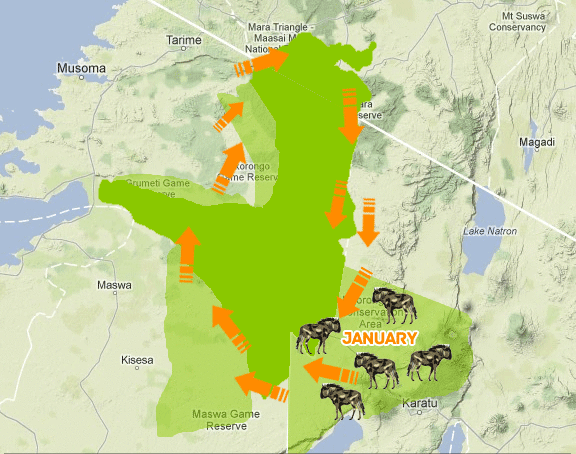马赛马拉国家公园地图图片