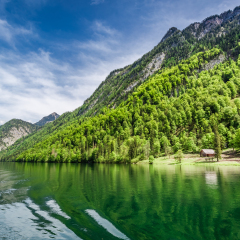 Lake Konigssee in the German Alps