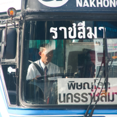 CHIANG MAI, THAILAND - SEPTEMBER 8 2011: Bus of Nakhonchai tour company. Route Nakhon ratchasima and Chiangmai. Photo at Chiangmai bus station, thailand.