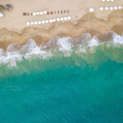 aerial view of beach