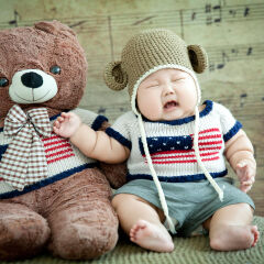 overweight baby crying