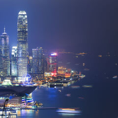 香港金融区夜色
