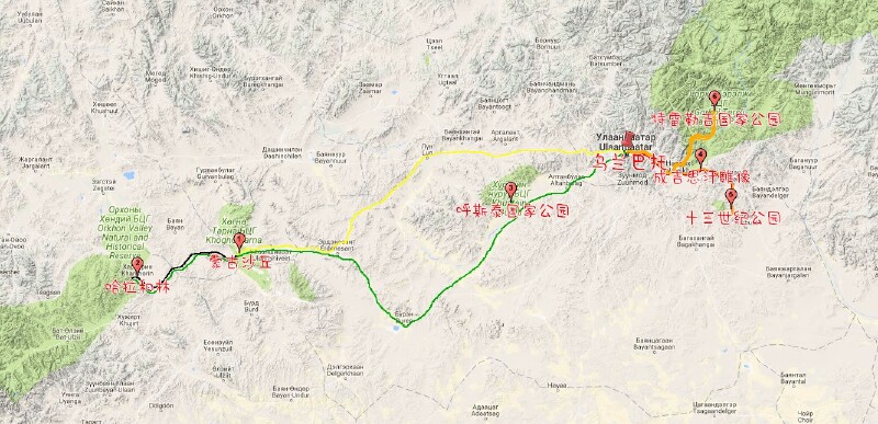 肯特,杭爱,萨彦高耸入云的巍峨山脉 连绵起伏的崇山峻岭装扮着北国