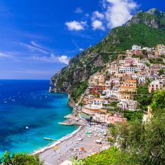 Beautiful coastal towns of Italy - scenic Positano in Amalfi coast