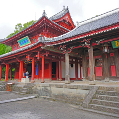 NAGASAKI, JAPAN -3 NOV 2017- View of the Sofuku-ji, a landmark Obaku zen temple located in Nagasaki, Japan.