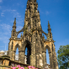 View of Scott Monument in Scotland