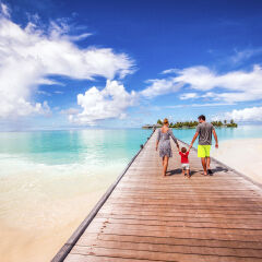 Young family on a vacation