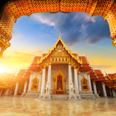 The Marble Temple, Wat Benchamabopitr Dusitvanaram Bangkok THAILAND
