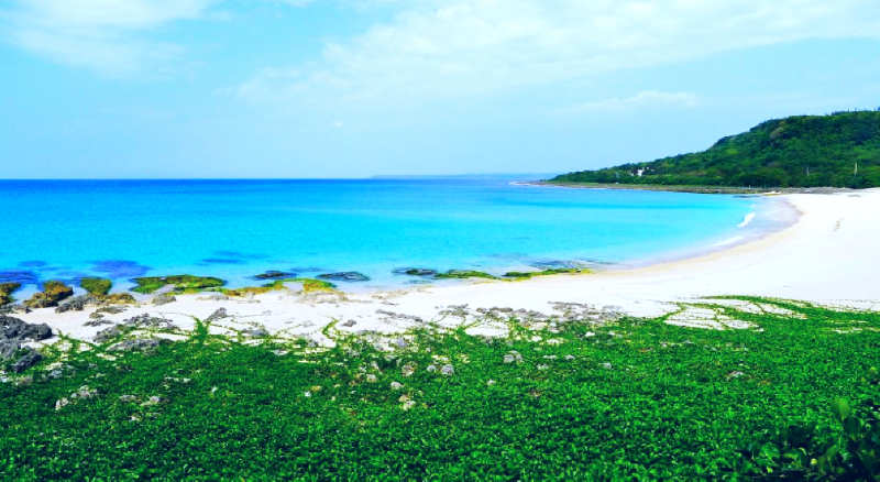 台湾海峡的好望角海天一色的最南端自然风光