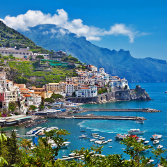 travel in Italy series - view of beautiful Amalfi
