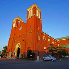NAGASAKI, JAPAN -3 NOV 2017- View of the Immaculate Conception Cathedral, also known as St. Mary's Cathedral and Urakami Cathedral, located in Nagasaki, Japan.