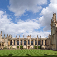 Codrington library from inside All Souls College, Oxford, UK