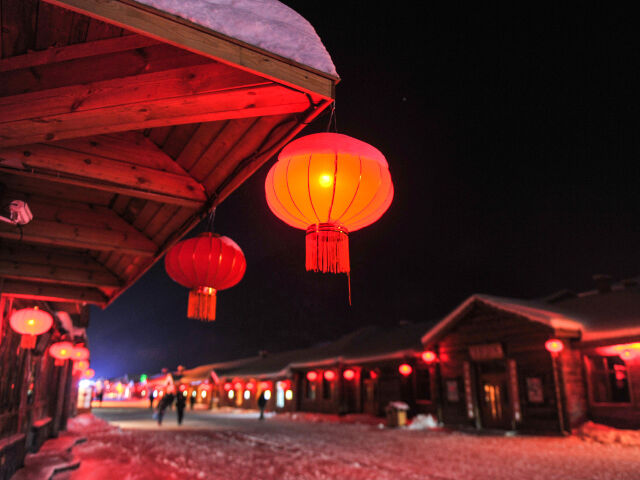 雪乡的灯笼