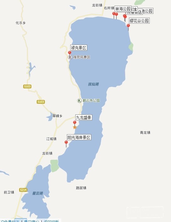 抚仙湖景点酒店位置图