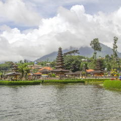 Water temple named Pura Ulun Danu Bratan at Bali, Indonesia