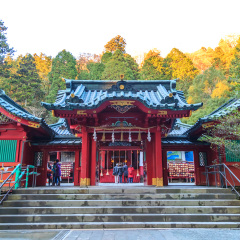 Hakone shrine at Lake Ashinoko at Moto Hakone.