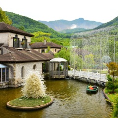 HAKONE, JAPAN - MAY 20, 2016: The picture shows the view of the glass museum.