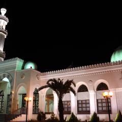 AQABA, JORDAN- OCTOBER 10: Al-Sharif Hussein bin Ali Mosque on October 10, 2012 in Aqaba, Jordan. Al-Sharif Hussein bin Ali Mosque was built in 1975 and renovated and developed in 2011.