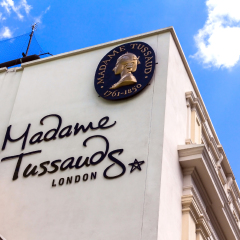 LONDON, UK - JUNE 7, 2015: Building detail of Madame Tussauds on Marylebone Road