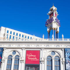 LAS VEGAS - MAY 21 : Exterior of the Madame Tussauds museum in Las Vegas on May 21 2016 , The two-floor 30,000-square-foot museum has 100-plus wax replicas.