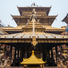 The golden temple in Patan, Lalitpur city, Nepal.