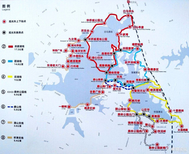 武汉东湖绿道地图图片