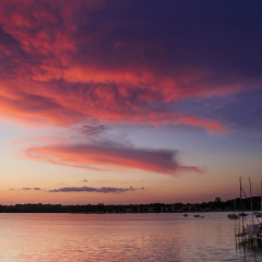 Sunset over White Rock Lake Dallas Texas