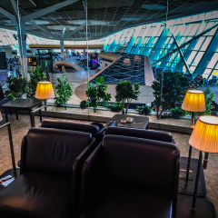 Baku Azerbaijan july 8 2016: Luxury Business class lounge at airport terminal. VIP lounge. Rest in airport. Quite place VIP airport. VIP treatment at airport. departure lounge VIP passenger rest room