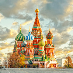Moscow,Russia,Red square,view of St. Basil's Cathedral