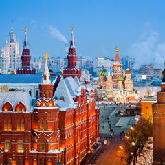 Historical Museum, St.Basil Cathedral, Red Square, Kremlin in Moscow