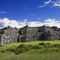 Sacsayhuman stone fortress at Cuzco, Peru.