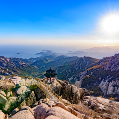 广阔壮丽的青岛崂山风光