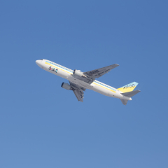 HOKKAIDO , JAPAN - MARCH 17 2014: JA01HD Boeing 767-300ER of AIR DO (Hokkaido International Airlines), Take off from New Chitose Airport to Haneda Airport.