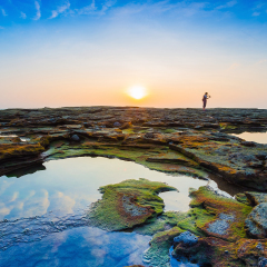 Weizhou Island colorful beach scenery