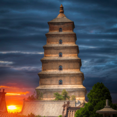 large pagoda of wild geese in Xi'an. The largest monument of Chinese architecture