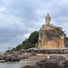 Xiamen,China - Aug 23, 2014:Haoyue Park Zheng Chenggong Statue At Gulangyu Island In Xiamen City,Fujian,China