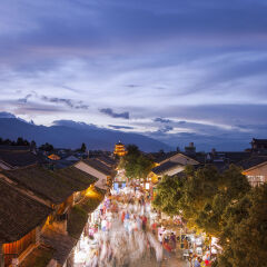 云南大理古城夜景高清风光